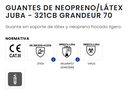 GUANTE QUÍMICO Neopreno/Látex Flocado - Resistencia Química Cat III AKLMNPST (Especial Corrosivos+Hidrocarburos) 