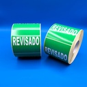 ETIQUETA "REVISADO" 100X100 MM BOBINA