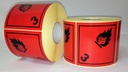 CLASE 3 LIQUIDOS INFLAMABLES 100X100 MM 