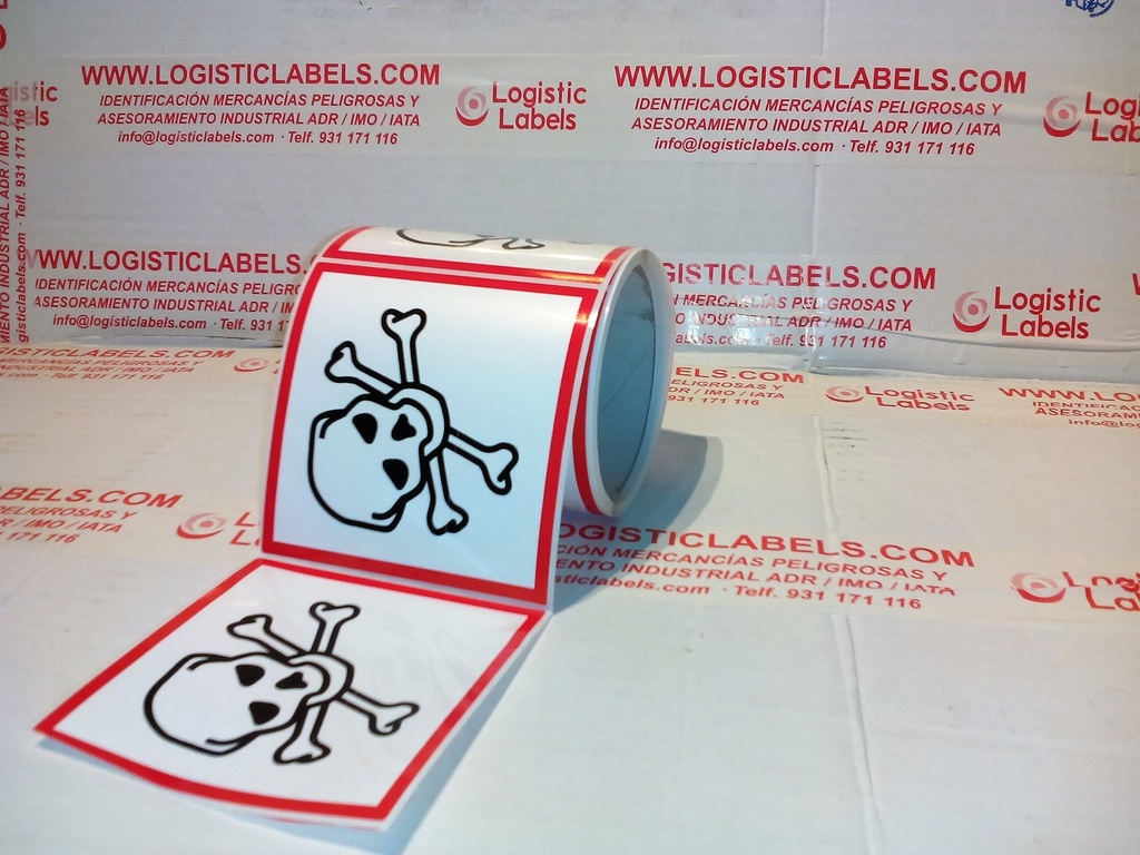 ETIQUETA CLP/REACH 50X50 MM BOBINA 