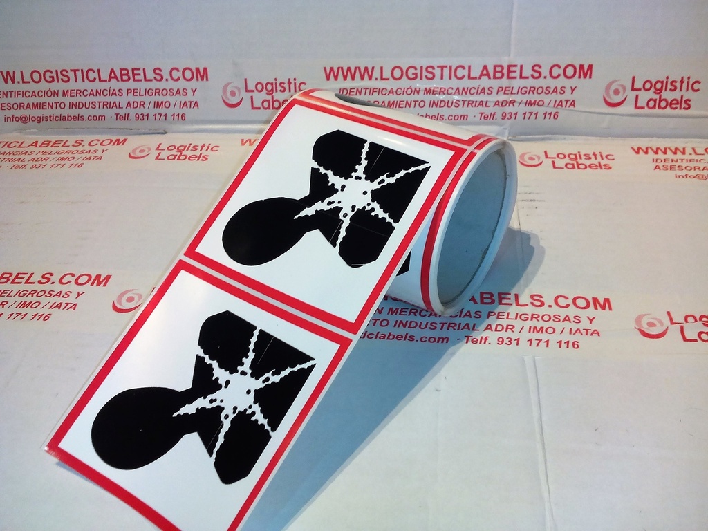 ETIQUETA CLP/REACH 50X50 MM BOBINA 