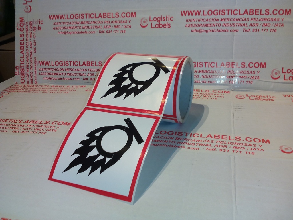 ETIQUETA CLP/REACH 50X50 MM BOBINA 