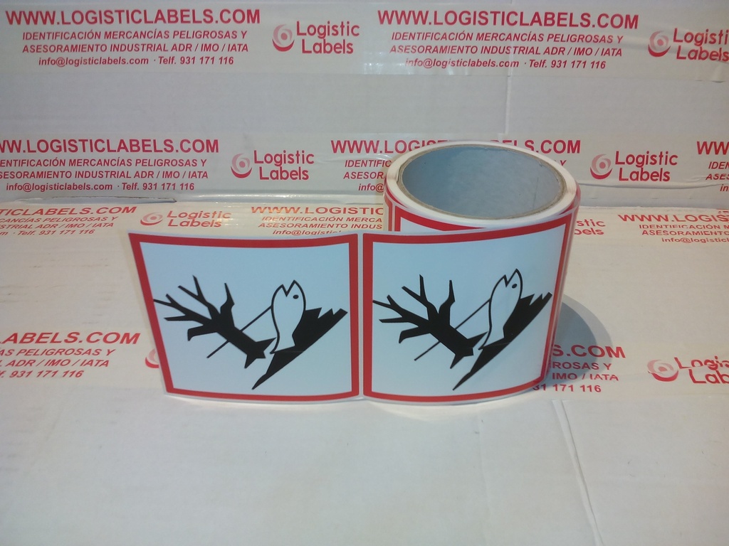 ETIQUETA CLP/REACH 50X50 MM BOBINA 