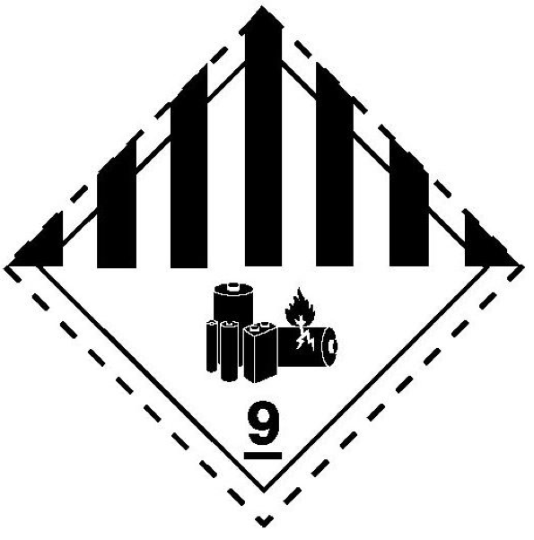 CLASE 9A ADR BATERIAS/ PILAS 100x100mm (copia)