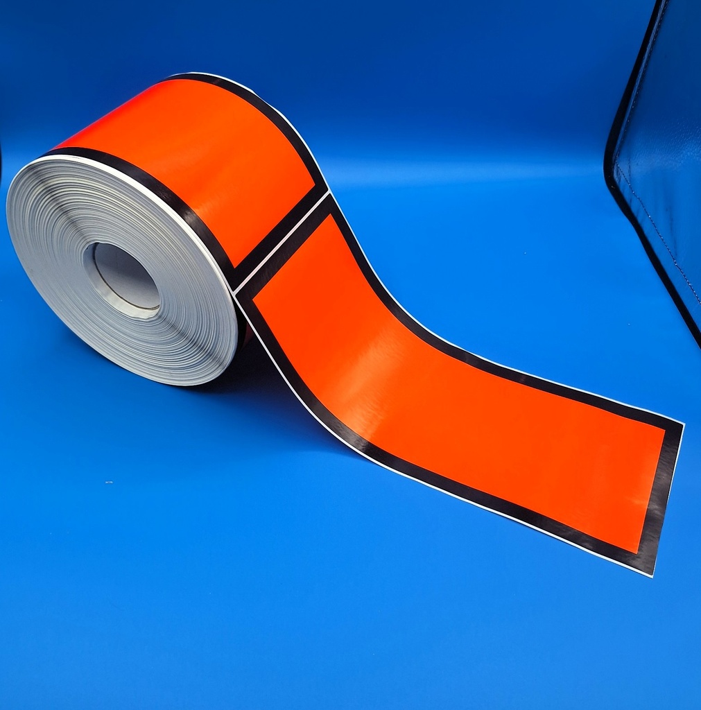 ETIQUETA NARANJA 300X120 mm - SIN TEXTO - Bobina  
