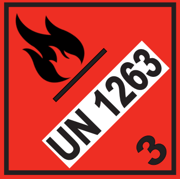 CLASE 3 LIQUIDOS INFLAMABLES 100X100 MM  - PERSONALIZADA / NUMERACION INTERIOR RECUADRO BLANCO - Bobina 