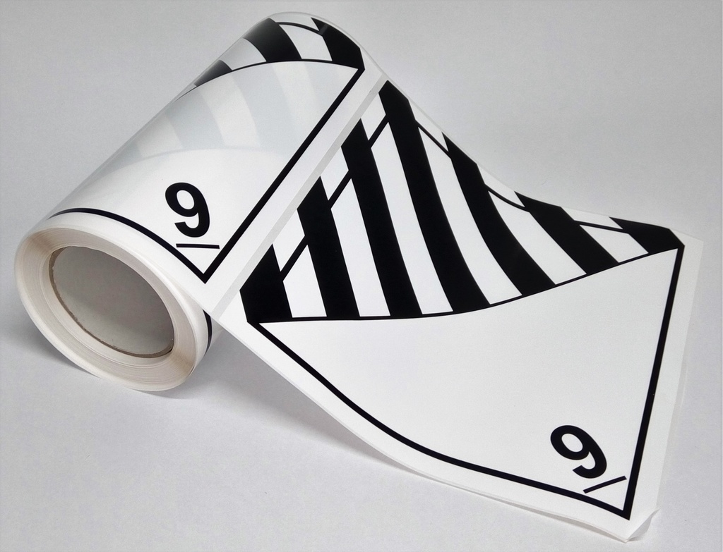 CLASE 9 PELIGROS DIVERSOS 300x300 mm - BOBINA   (copia)