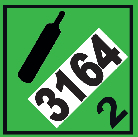 CLASE 2.2 GASES NO INFLAMABLES 250x250mm PERSONALIZADA