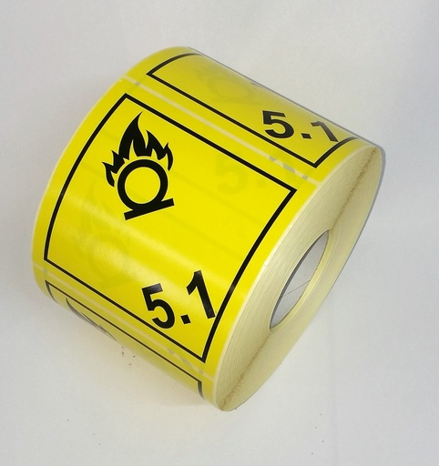 [5.1_100X100_PP] CLASE 5.1 COMBURENTES 100X100 MM - POLIPROPILENO PLÁSTICO