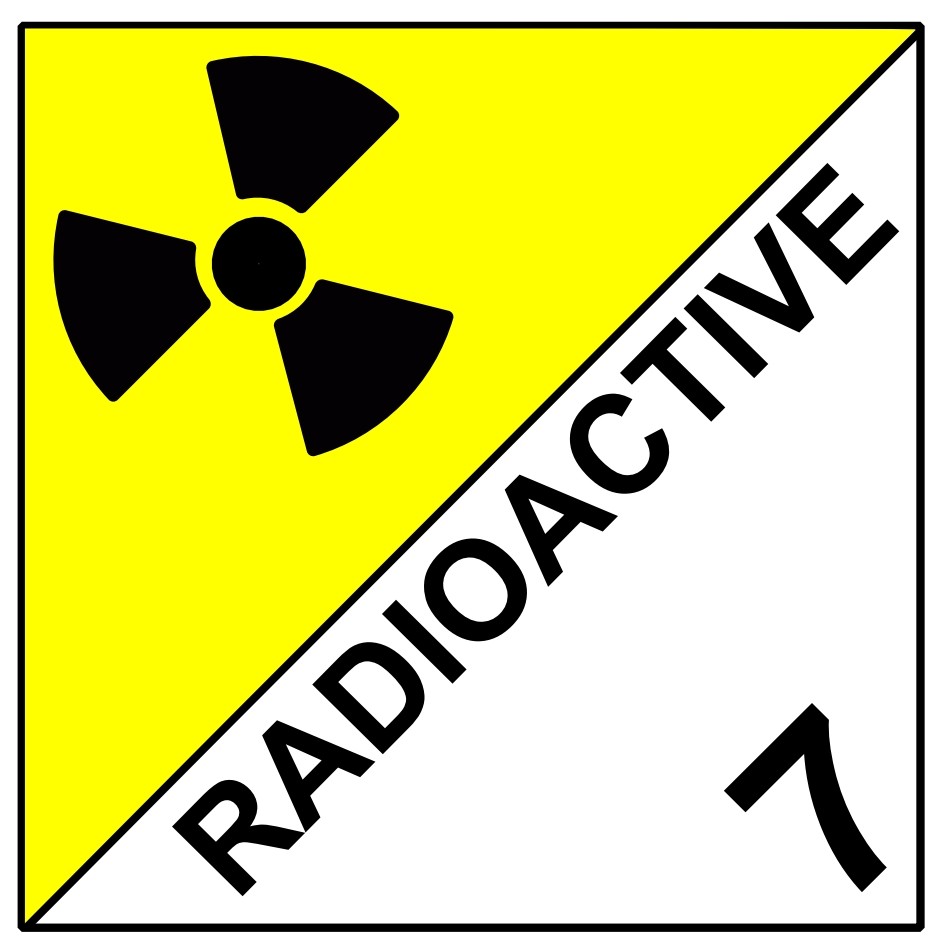 CLASE 7D RADIOACTIVE 250x250mm