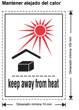 [Keep_Away_Heat] ETIQUETA KEEP AWAY FROM HEAT - 105x74 mm - Bobina