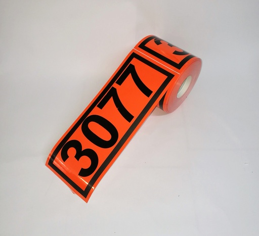 [PN006] PANEL NARANJA 300X120 MM UN+NUM PERSONALIZADO- Bobina 50 UDS