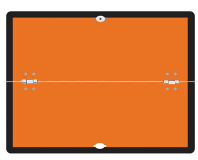 [PANEL ADR HORIZONTAL] Panel Naranja Plegable ADR  400x300 mm - Horizontal