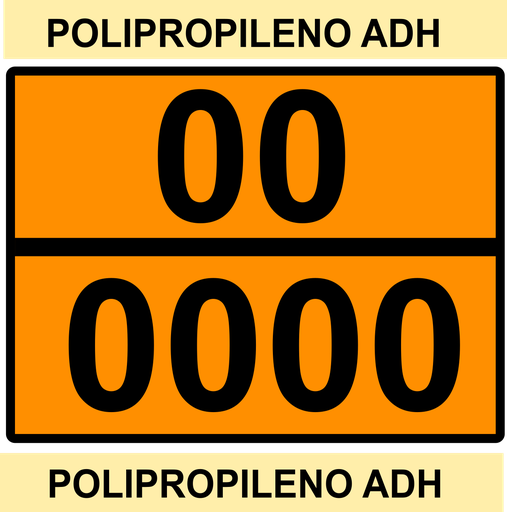 PANEL NARANJA 400X300 VINILO PVC-   TEXTO PERSONALIZADO LINEA HORIZONTAL - HOMOLOGADO - BOBINA
