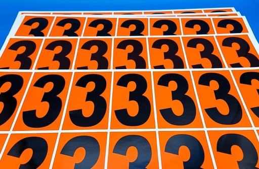 [PACK_REF_3] PACK NUMERACIÓN NARANJA 14UDS / HOJA IMPRESA  - NUMERO 3 (copia) (copia)