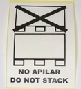 [NOT_STACK_NO_APILAR_74X105] ETIQUETA NO APILAR - 105x74 mm - BOBINA
